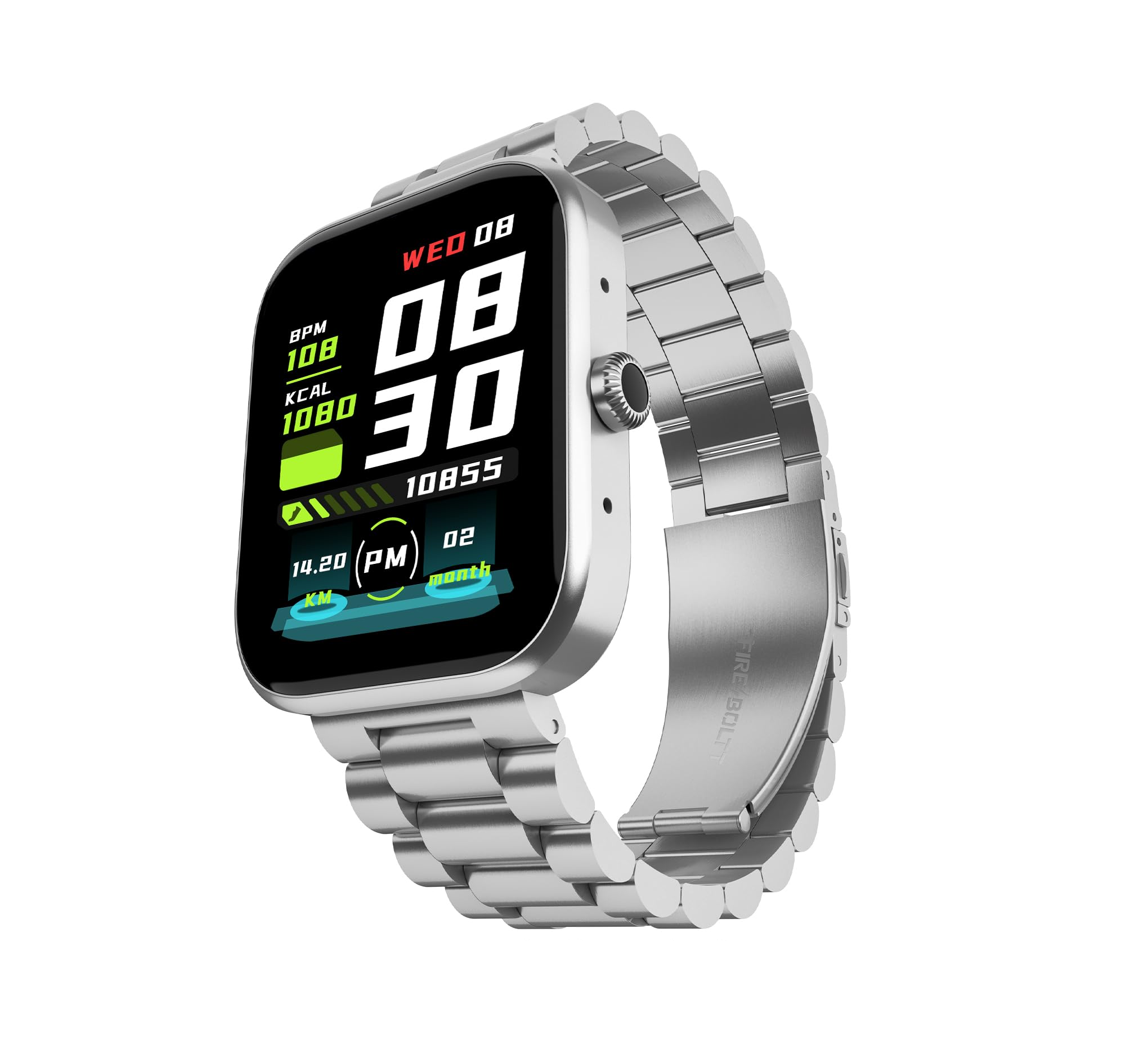 Buy fire boltt ninja call encore stainless steel smart watch with