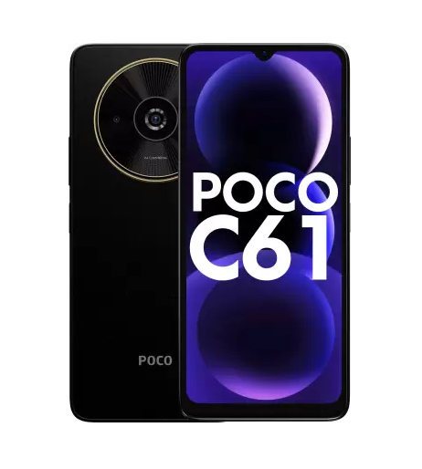 Buy poco c61 diamond dust black 128 gb 6 gb ram - AddMeCart Online
