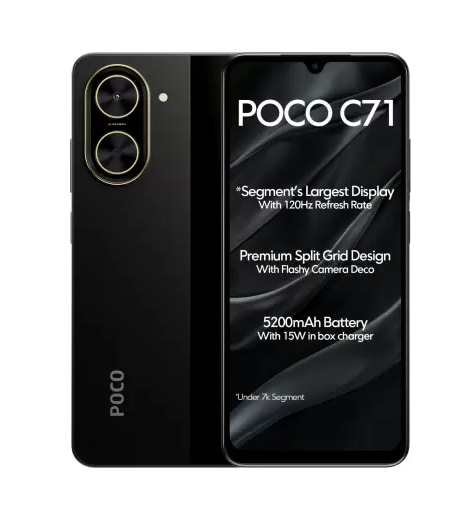 Buy poco c71 power black 128 gb 6 gb ram - AddMeCart Online