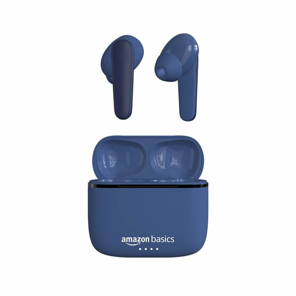 Amazon Basics Bluetooth 5.0 Truly Wireless in Ear Earbuds (Blue) Refurbished