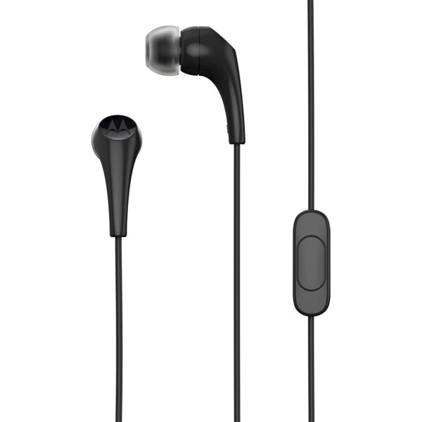 Motorola Earbuds 2 Wired in Ear Headphone with Mic (Black)