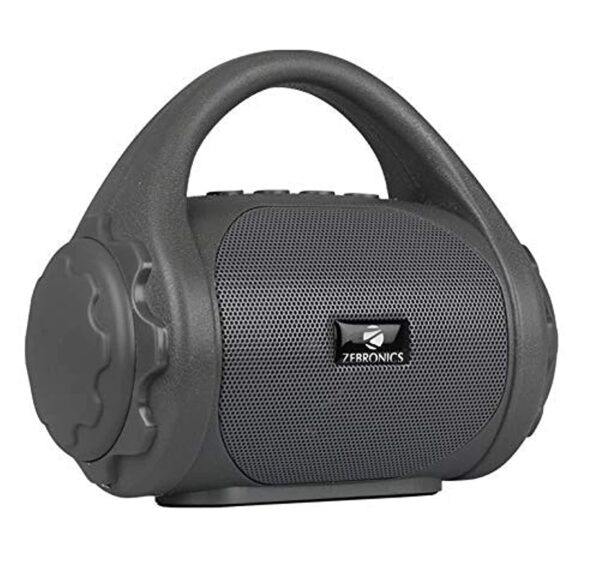 ZEBRONICS Zeb-County Bluetooth Speaker with Built-in FM Radio, Aux Input and Call Function (Grey)