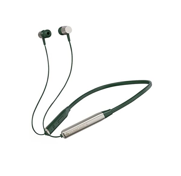 ZEBRONICS Zeb-New Lark Bluetooth Headset  (Metallic Green, In the Ear)