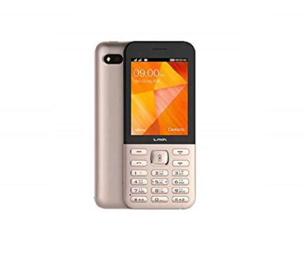 Lava Gem (Gold+Black), Speaker with Amplifier, PMMA 2.5D Glass,1.3 MP Camera, Keypad Mobile