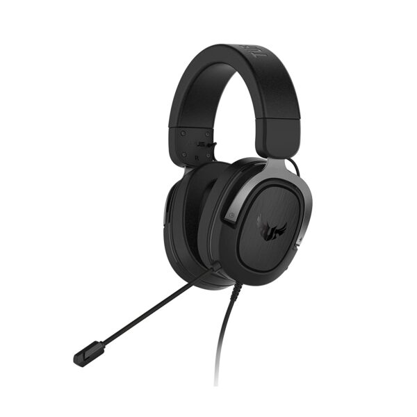 ASUS TUF H3 Wired Over Ear Headphones with Mic (Gun Metal, Black)
