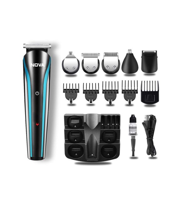 NOVA NG 1152 Cordless Rechargeable: 60 Minutes Runtime Multi Grooming Trimmer for Men ( Black or blue )