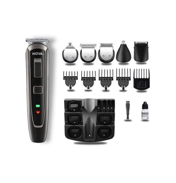 Nova NG 1150 Cordless and Rechargeable Multi Grooming Trimmer for Men Runtime: 60 Mins (Black)