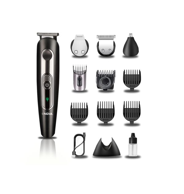 Nova NG 1148 SuperGroom Multikit: 60 Minutes Runtime Hair Trimmer for Men (Black)