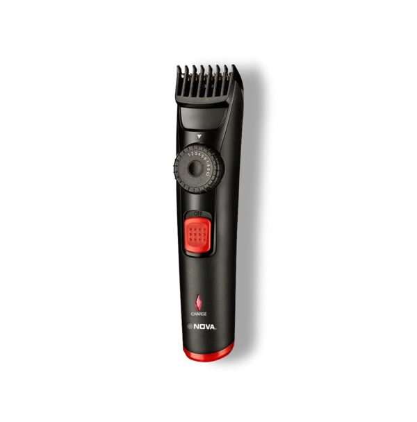 Nova Beard Trimmer NHT 1096 with 40 length settings: 120 Minutes Runtime & USB Fast Charging (Black)