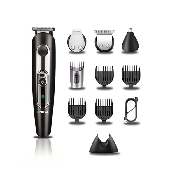 NOVA NG 1149 Super Groom Series 8 in 1 Grooming Kit (Silver)