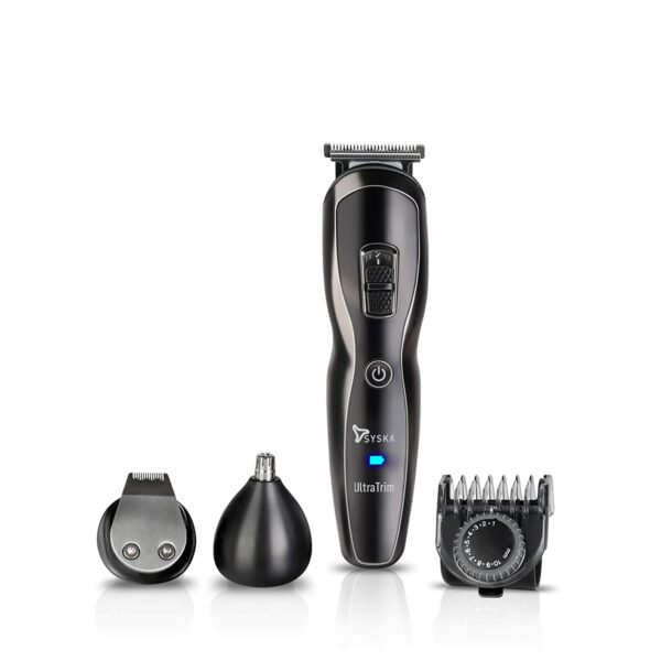 SYSKA HT3333K Corded & Cordless Stainless Steel Blade Grooming Trimmer (Black)