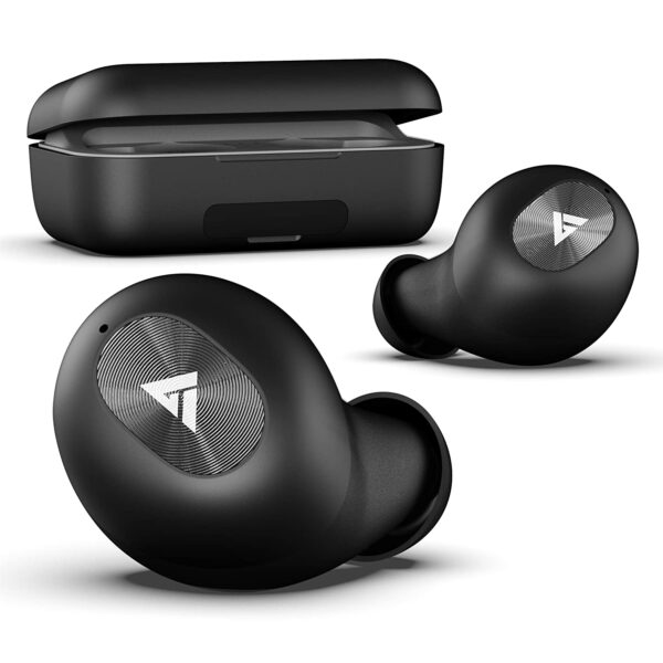 Boult Audio Powerbuds True Wireless in Ear Earbuds with 120H Playtime, Bluetooth Ear Buds TWS (Black)