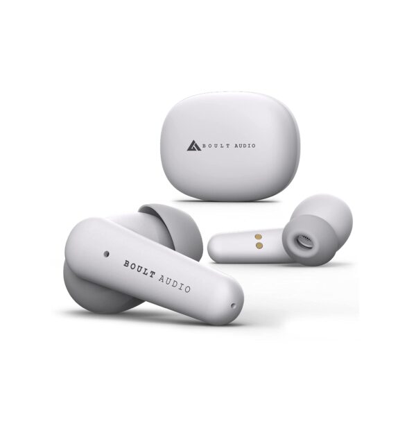 Boult Audio Airbass Fx1 Bluetooth Truly Wireless in Ear Earbuds with Mic with 32H Total Playtime, (White)