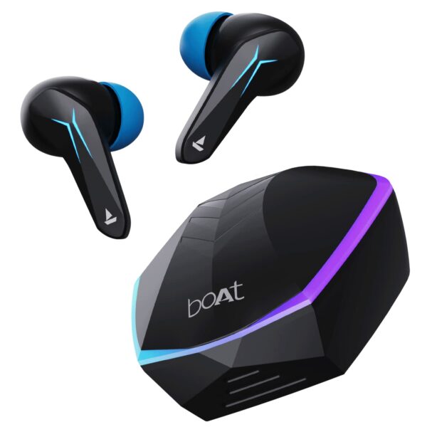 boAt Immortal 121 TWS Wireless Gaming in Ear Earbuds with Beast Mode (10 Mins= 180 Mins)(Black Sabre)