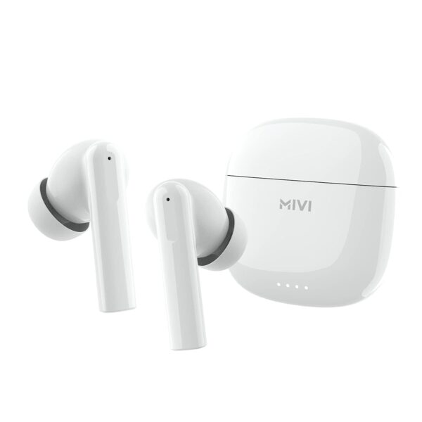 Mivi DuoPods A550 Truly Wireless in Ear Earbuds with Quad Mic ENC (White) Refurbished