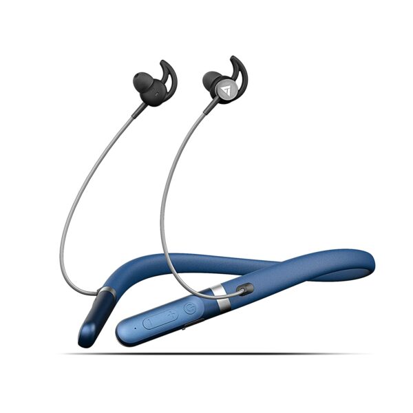 Boult Audio ZCharge Wireless in Ear Bluetooth Neckband with ENC Mic, 40H Playtime (Blue)