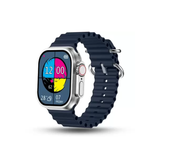 Pebble Cosmos Engage 1.95, BT Calling,Wireless Charging Smartwatch  (Black Strap, Free Size)