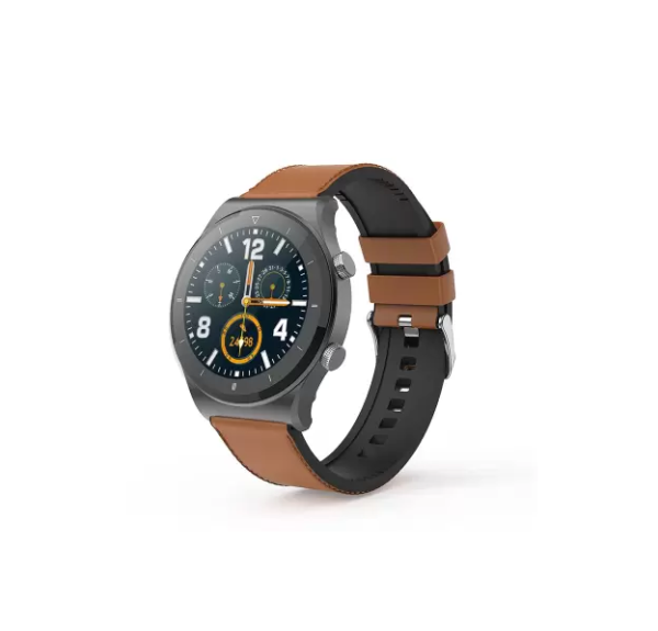 Pebble Revo Bluetooth Calling Smartwatch for Men Black Smartwatch  (Brown Strap, Regular)