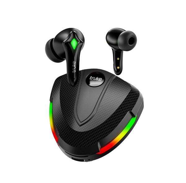 truke Newly Launched BTG Storm Gaming Earbuds with 40ms Ultra-Low Latency (Black) - Refurbished