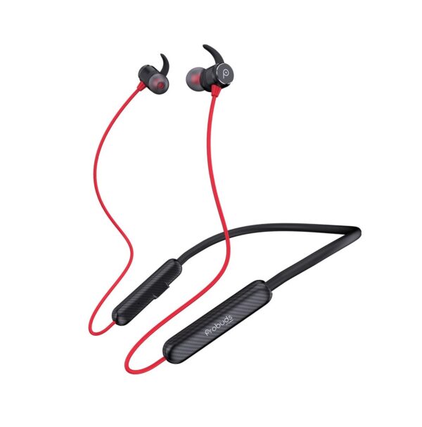 Probuds N31 Bluetooth in-Ear Neckband (Wild Red, 45+ hrs Playtime, ENC, Fast Charge (10min = 12hrs)