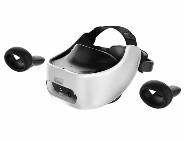 HTC Vive Pro Focus Plus 6DOF VR Headset in Almond White Bundle Including VR Headset
