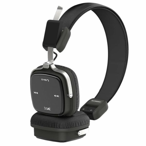 boAt Rockerz 600 HD Sound Bluetooth Headset  (Black, On the Ear)