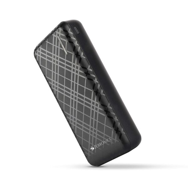 Zebronics Zeb-ME20000 Power Bank - 20000 mAh Capacity, 2.1A Type C and Micro USB Input, Dual USB Output,