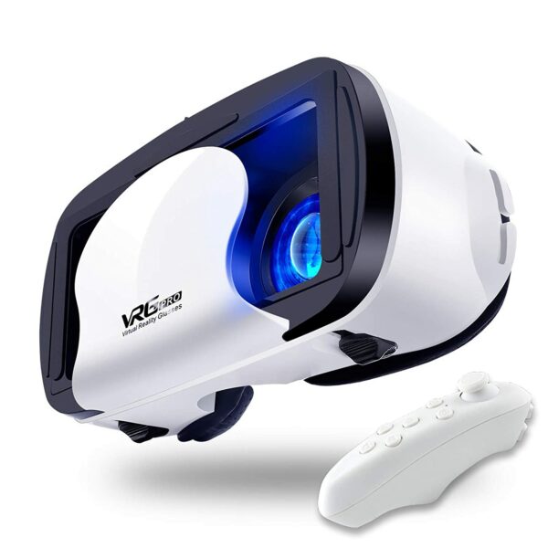 Misisi VR Headset with Controller Adjustable 3D VR Glasses Virtual Reality Headset