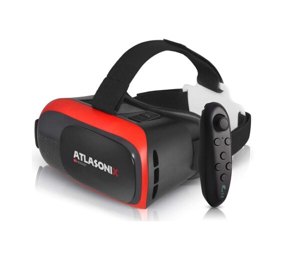 Atlasonix VR Headset Compatible with iPhone and Android Phones Bonus Remote Control