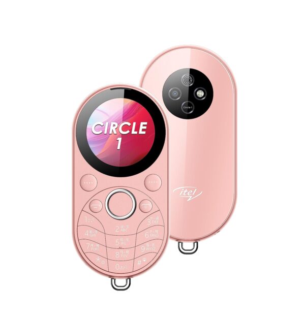 Itel Circle 1 Unique Design with Round Screen Mobile Phone, Rose Gold