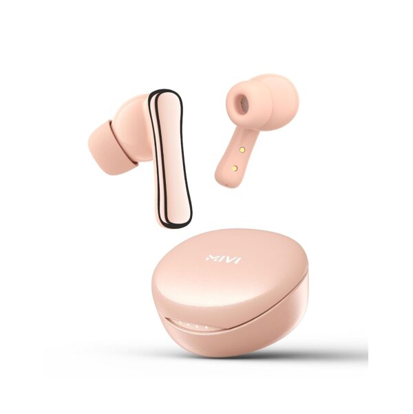 Mivi DuoPods A850 TWS with HDCalls Technology, 13mm Rich Bass Drivers,50Hrs Playtime Earbuds-Coral Refurbished