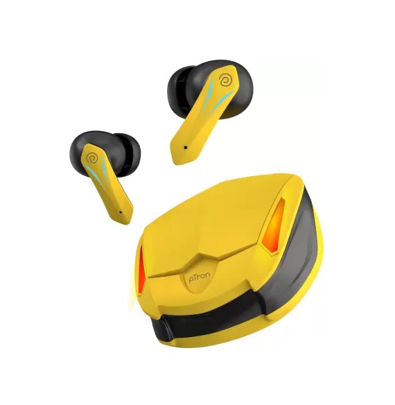 Yellow sales bluetooth earbuds
