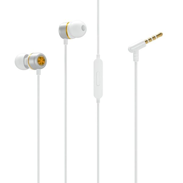 Portronics Conch 10 in-Ear Wired Earphone (White)