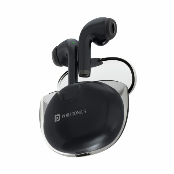 Portronics Harmonics Twins S4 Smart TWS Earbuds (Black)