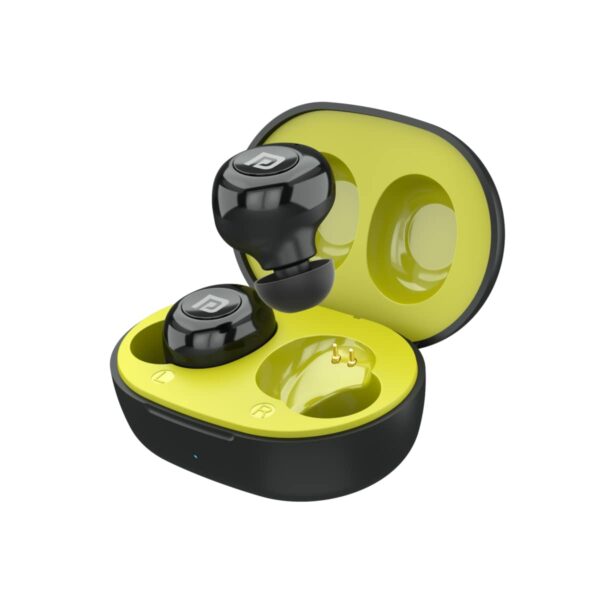 Portronics Harmonics Twins S3 Smart TWS Bluetooth 5.2 Earbuds (Yellow) Refurbished