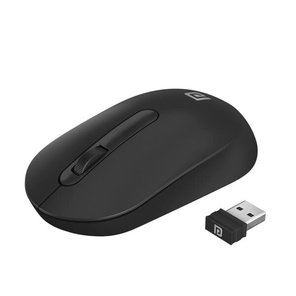 Portronics Toad 13 2.4 GHz Wireless Optical Mouse with USB Nano Receiver, 1200 DPI Resolution Optical Sensor (Black)