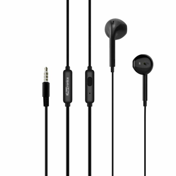 Portronics Conch Beta Wired in Ear Earphones with Mic POR-1071 (Black)