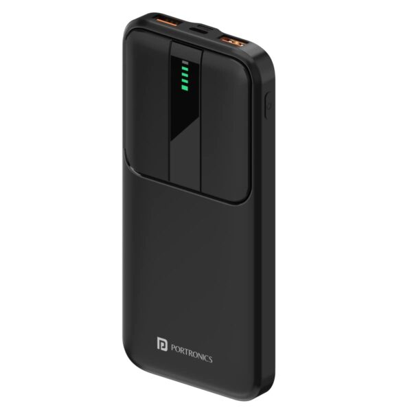 Portronics Power E 10K 10000 mAh,2.4A 12w Slim Power Bank (Black)