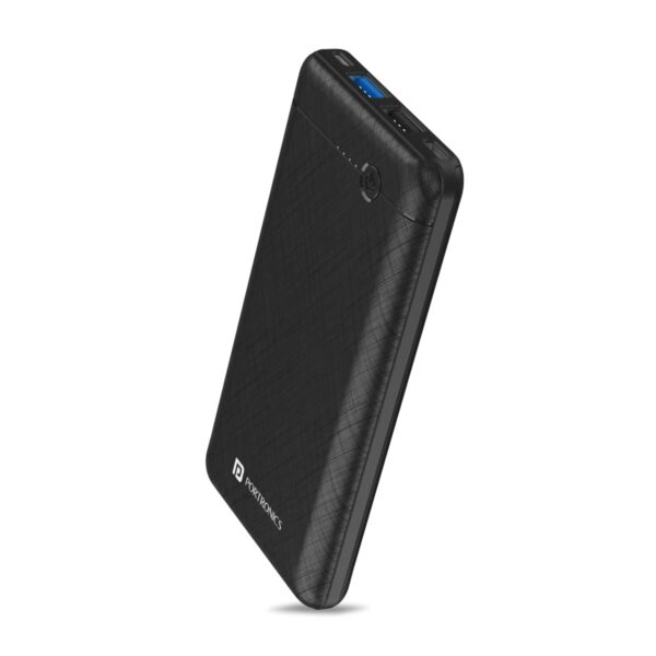 Portronics Power Brick II 10000 mAh,2.4A 12w Slim Power Bank (Black)