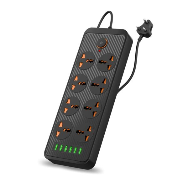 Portronics Power Plate 7 with 6 USB Port + 8 Power Sockets Smart Electric Universal Extension Board