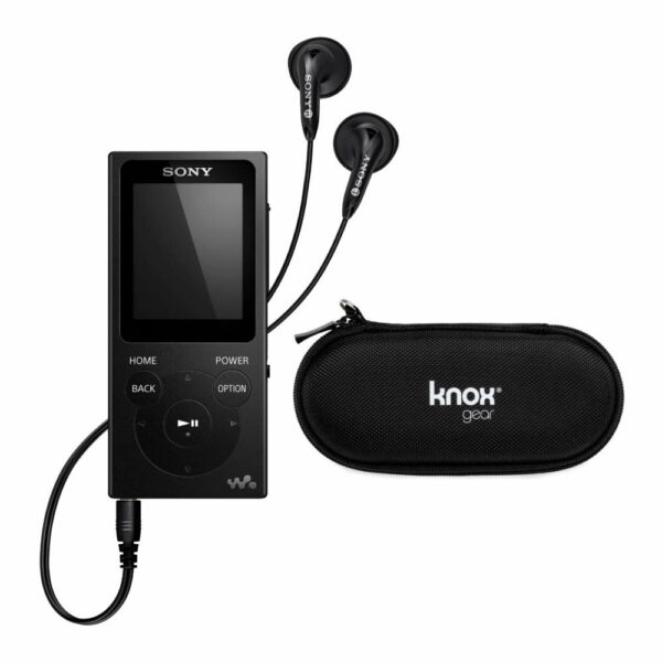 Sony NWE395/B 16GB Walkman MP3 Player (Black) with Hard Carrying Case