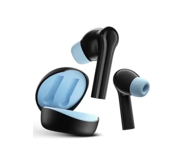 Mivi DuoPods D4 TWS,Rich Bass,50H Playtime (Cobalt Black, True Wireless)