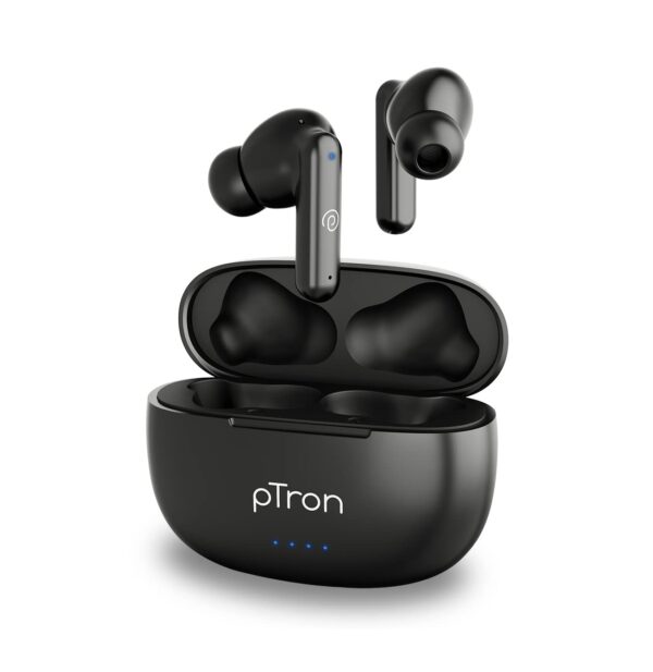 PTron Newly Launched Bassbuds Zen in-Ear Wireless TWS Earbuds (Black) Refurbished