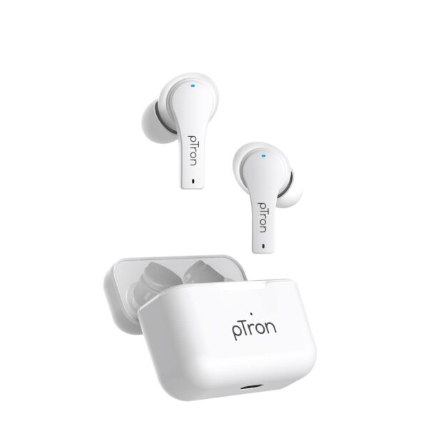 PTron Bassbuds Tango ENC Bluetooth Truly Wireless in Ear Earbuds with mic (White) Refurbished