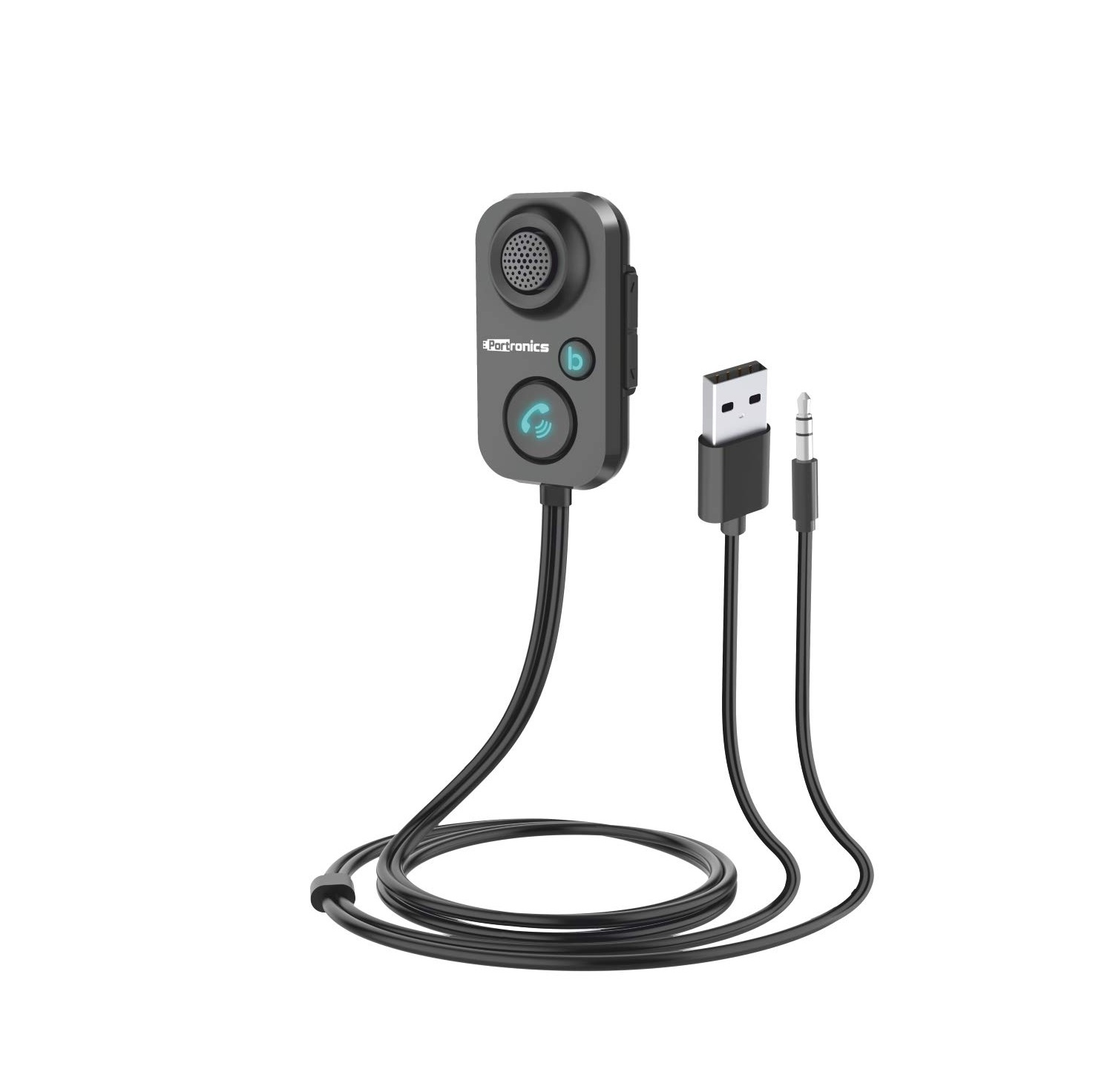 Portronics AUTO 12 in Car Bluetooth Receiver for Handsfree Calling