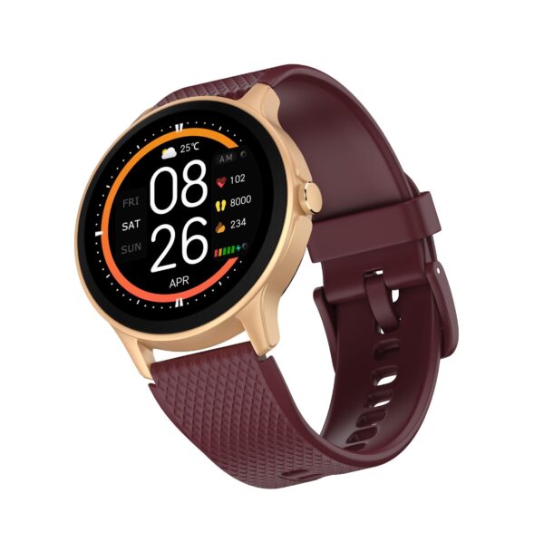 Noise Arc Round Dial Smartwatch with 1.38" Heavy-Duty Display (Deep Wine)