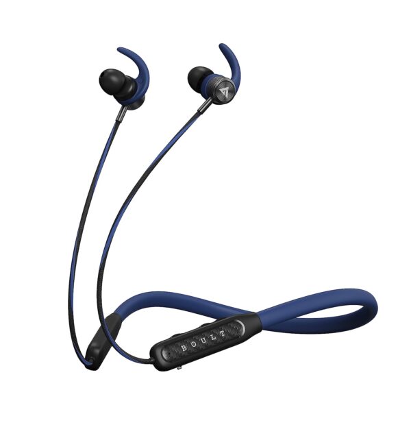Boult Audio Newly Launched RCharge Wireless in Ear Bluetooth Neckband with ENC Mic (Blue)