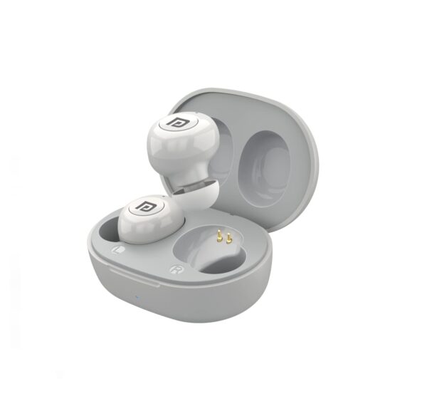 Portronics Harmonics Twins S3 Smart TWS Bluetooth 5.2 Earbuds (White) Refurbished