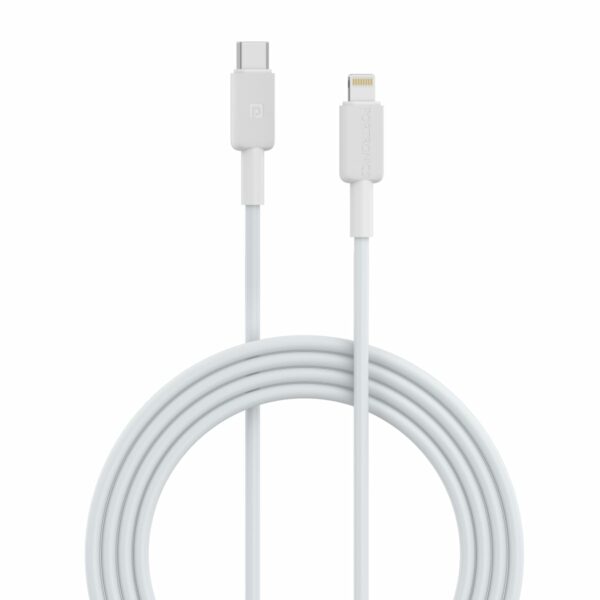 Portronics Konnect Link CL Type C to 8PIN Cable with 3A Output (White)