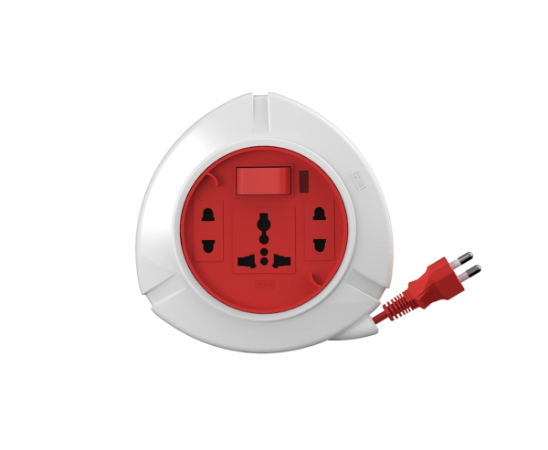 GM 3041 Trio 2 Pin Flex Box 5 Mtr. with Indicator & International Socket